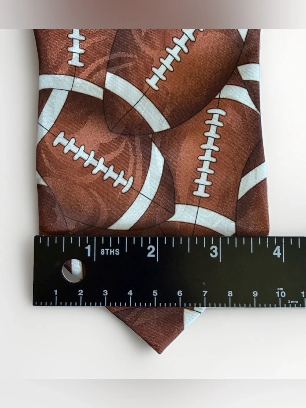 Steven Harris Mens Football Necktie Brown Novelty Sports Gameday Coach Tie 57.5